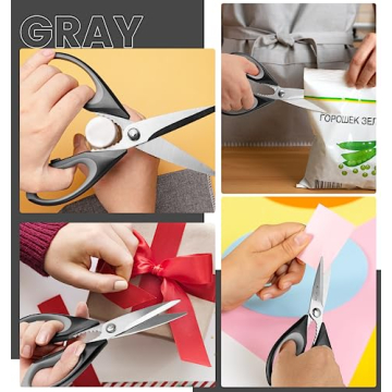 Astercook Heavy Duty Kitchen Shears 3-Pack with Ergonomic Handle