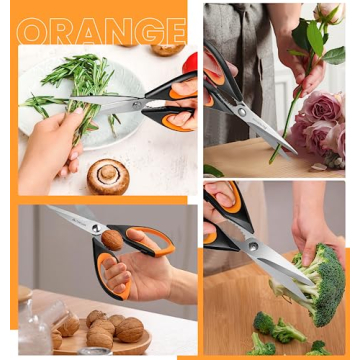 Astercook Heavy Duty Kitchen Shears 3-Pack with Ergonomic Handle