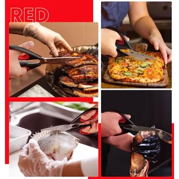 Astercook Heavy Duty Kitchen Shears 3-Pack with Ergonomic Handle