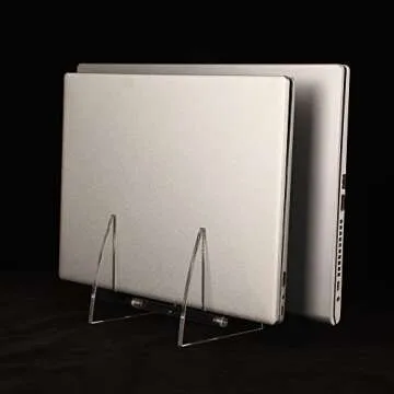 WANLIAN Laptop Holder Vertical Laptop Stand - Dual-Slot Vertical Laptop Stand, Laptop Vertical Stand,Upright Laptop Holder for Desk