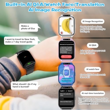 1.85" Kids Watch, AI(Translation/Q&A/Watch Face/Image Recognition)Smartwatches with Heart Rate,Sleep...