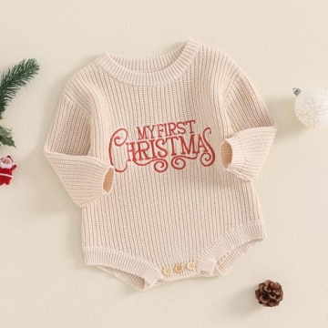 Adobabirl My First Christmas Baby Outfit - Cozy Romper