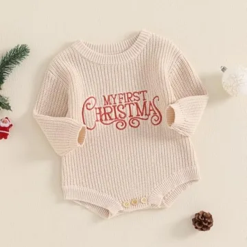 Adobabirl My First Christmas Baby Outfit - Cozy Romper