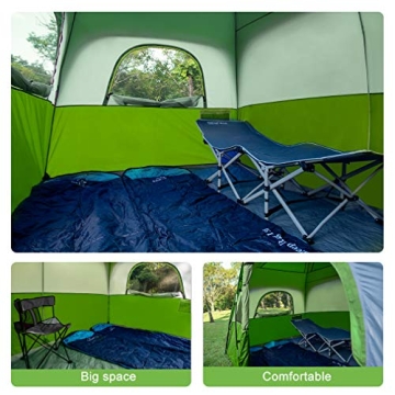 CAMPROS 6-Person Waterproof Camping Tent for Families