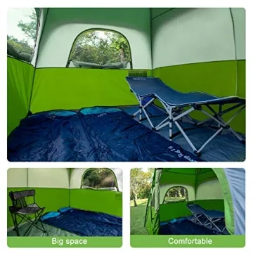 CAMPROS 6-Person Waterproof Camping Tent for Families
