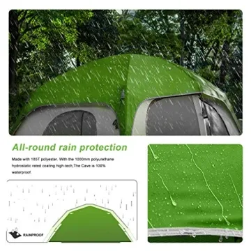 CAMPROS 6-Person Waterproof Camping Tent for Families