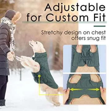 Cozy Waterproof Reversible Dog Coat for Winter Adventures