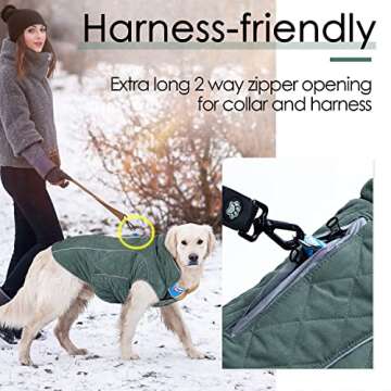 Cozy Waterproof Reversible Dog Coat for Winter Adventures