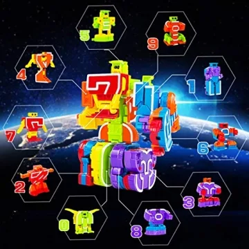 Lydaz Number Bots: Educational Robot Toys for 2-8 Year Olds