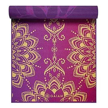Gaiam Yoga Mat Extra Thick Non Slip Reversible Fitness Mat