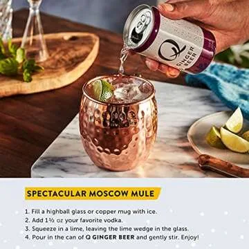 Q Mixers Ginger Beer, Premium Cocktail Mixer, 7.5 Fl Oz (Pack of 12)