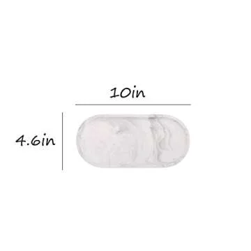 CHOOLD Marble Style Oval Plate for Desserts and Organization