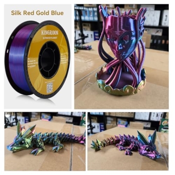 Kingroon Silk PLA Filament for 3D Printing - Triple Color