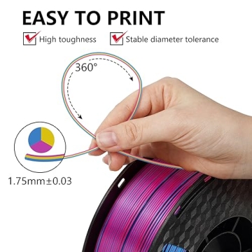 Kingroon Silk PLA Filament for 3D Printing - Triple Color