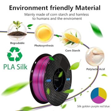 Kingroon Silk PLA Filament for 3D Printing - Triple Color