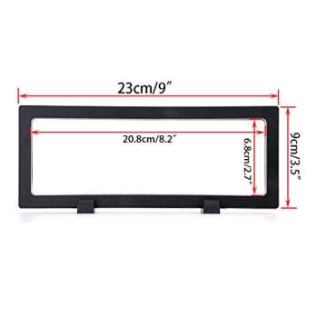 Skelang 3 Pcs 3D Floating Display Case, Black Display Stand Holder 9"×3.54"×0.75"(L×W×H Suspension Frame for AA Medallion, Antique Challenge Coins, Chip, Jewelry, Pin