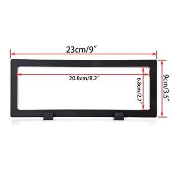 Skelang 3 Pcs 3D Floating Display Case, Black Display Stand Holder 9"×3.54"×0.75"(L×W×H Suspension Frame for AA Medallion, Antique Challenge Coins, Chip, Jewelry, Pin