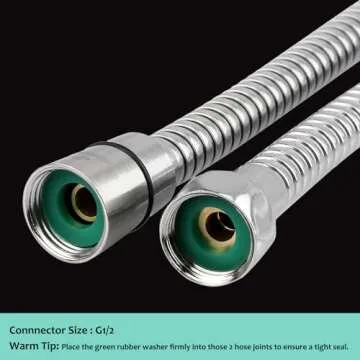 HOMEIDEAS 60" Stainless Steel Shower Hose Replacement