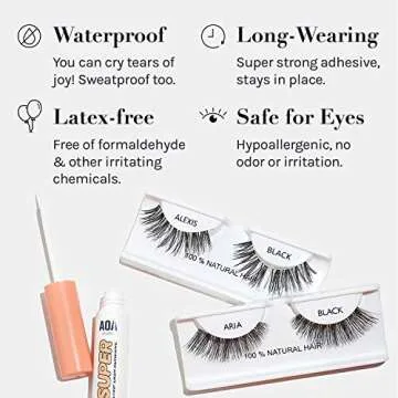 AOA Studio Eyelash Glue Enhancers – 4 Pack for Strong Hold