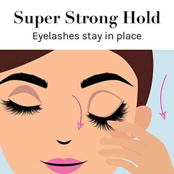 AOA Studio Eyelash Lash Glue Enhancers 4pcs Strip Lash Adhesive Strong Hold Water Proof Formula No Irritation Latex Free Long Lasing Quick Dry Eyelash Adhesive 0.17oz Each (4 Pack) (Clear)