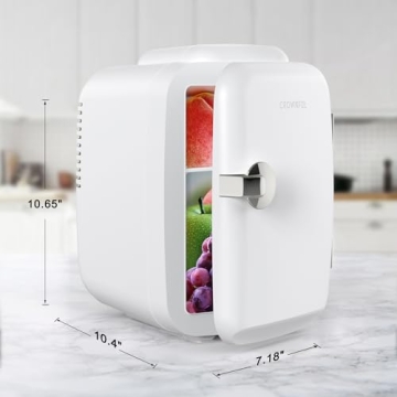 CROWNFUL Mini Fridge - Portable 4L Cooler & Warmer