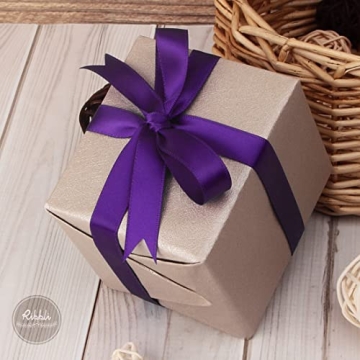 Ribbli Purple Satin Ribbon for Elegant Gift Wrap and Crafts
