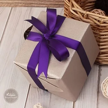 Ribbli Purple Satin Ribbon for Elegant Gift Wrap and Crafts