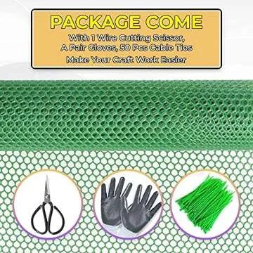 MaPorch 15.7in x 32.8ft Plastic Chicken Wire Fence