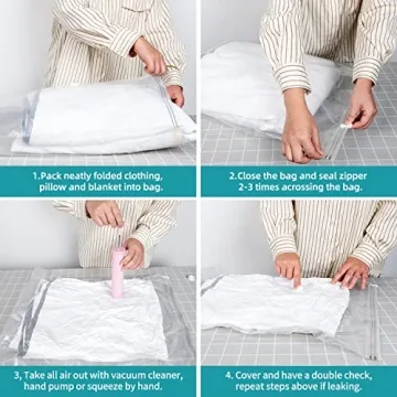 AirBaker Vacuum Sealed Bags for Clothing Maximize Storage