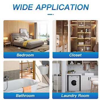 Vacplus Moisture Absorbers, Hanging Closet Dehumidifier Bags, Humidity Packs, Desiccant, Closet Dehumidifiers with Ocean Breeze Fragrance, 10 Pack, 9.8OZ