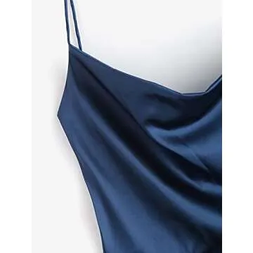 ZAFUL Sexy Mini Club Dress with Spaghetti Straps - Deep Blue