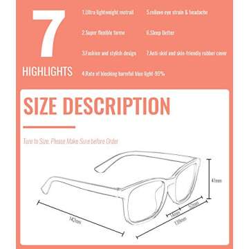 MIGSIR 6 Pack Blue Light Blocking Glasses for Computer Gaming, Fashion Fake Anti Eye Strain Eyeglasses for Women Men (A1 5 Pack Mix)