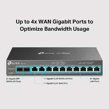 TP-Link ER7212PC | Omada Router, PoE Switch & Controller 3-in-1 Gigabit VPN Router | Up to 4 WAN | 8...