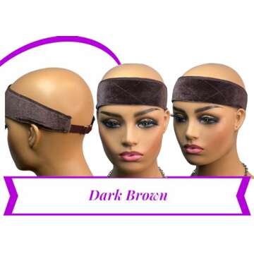 Mrs Gwen Adjustable Velvet Wig Band for Comfortable Wear