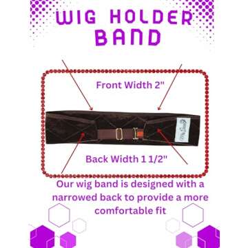 Mrs Gwen Adjustable Velvet Wig Band for Comfortable Wear