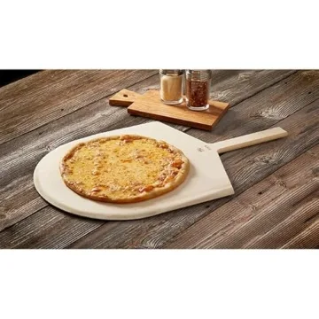 American Metalcraft Large 17" Wood Pizza Peel with Handle