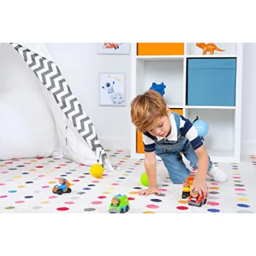 Blippi Mini Vehicles, Including Excavator and Fire Truck, Each with a Character Toy Figure Seated Inside - Zoom Around The Room for Free-Wheeling Fun - Perfect for Young Children