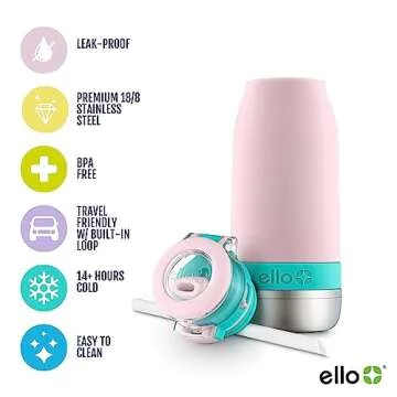 Ello Emma 14oz Kids Water Bottle - Durable Insulation