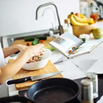 Elegant Clear Acrylic Book Stand for Safe Reading