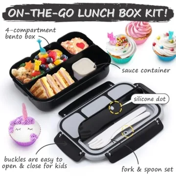 QQKO Bento Box - Fun, Leak-Proof Lunch Container