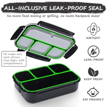 QQKO Bento Box - Fun, Leak-Proof Lunch Container