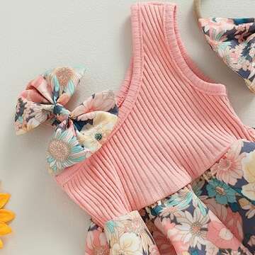 Lucikamy Infant Baby Girl Romper Newborn Summer Clothes Ruffle Sleeveless Bubble Jumpsuit Cute Backless Bodysuits Outfits (Pink One-shoulder, 3-6 Months)