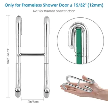 Effortless Simtive Shower Door Hooks for Frameless Showers