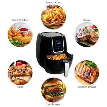 Best Choice Products 5.5qt 6-in-1 Digital Family Sized Air Fryer Kitchen Appliance w/ LCD Screen and Non-Stick Fryer Basket, Black