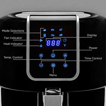 Best Choice Products 5.5qt 6-in-1 Digital Family Sized Air Fryer Kitchen Appliance w/ LCD Screen and Non-Stick Fryer Basket, Black