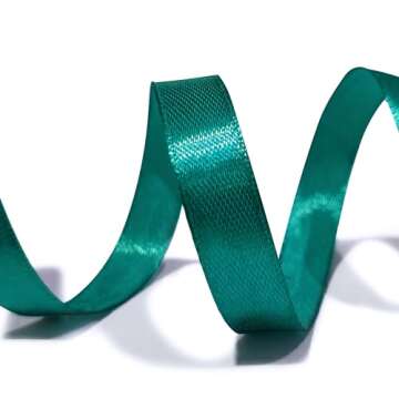 KGS Satin Ribbon | 1/2 Inch Wide | 25 Yards | Color: Forest Green | One Roll per Pack | Perfect for Bows, Gift Wrapping, Flower Bouquet, Christmas, Party Decorations, DIY Crafts