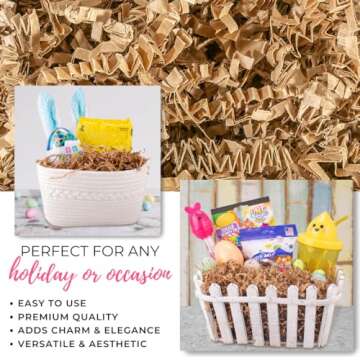 MagicWater Supply Kraft Crinkle Cut Paper Shred Filler - Perfect for Gift Wrapping and Occasions