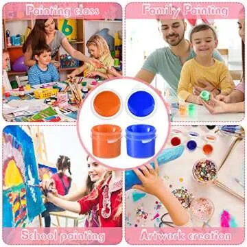 Patelai 100 Strips 600 Pots Empty Paint Strips Paint Cup Pots Mini Clear Plastic Storage Containers Art Painting Craft Supplies for Classrooms Schools Paintings Art Festivals(5 ml/ 0.17 oz)
