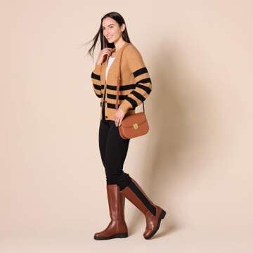 Amazon Essentials Women's Flap Bag, Tan, One Size