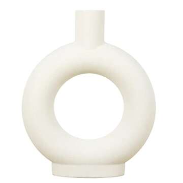 ASNOMY Ceramic Flower Vases, Nordic Minimalism Style Ceramic Vase Creative Vases for Centerpieces, Kitchen, Office or Living Room Home Decor, Modern Geometric Decorative Abstraction Vases